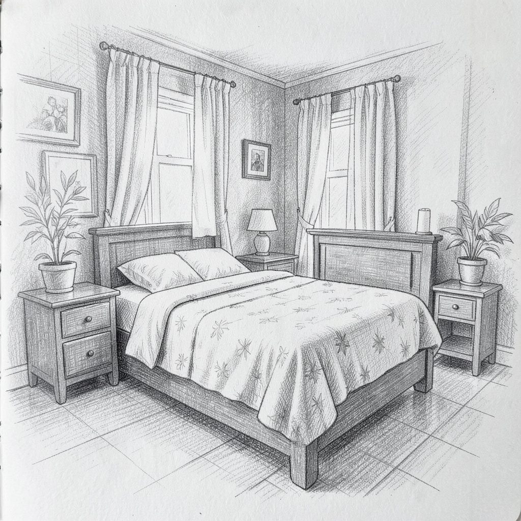 Étude au fusain d'une nature morte, lumière latérale, tons graphite